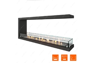 Биокамин торцевой SteelHeat Leader 1200